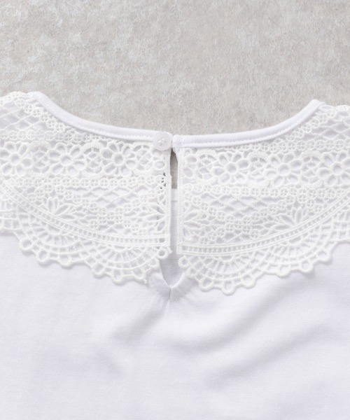 LOWRYS FARM（ローリーズファーム）の「レースエリツキＴシャツ　952941（Tシャツ/カットソー・キッズ・ベージュ/ブラック/オフホワイト・120cm/110cm/130cm）」の14枚目の写真