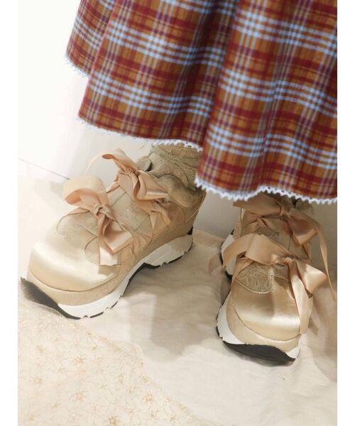 merry jenny（メリージェニー）の「ジャガードリボンスニーカー（スニーカー・レディース・ブラック/ピンク/ブルー・SMALL/MEDIUM/LARGE）」の21枚目の写真