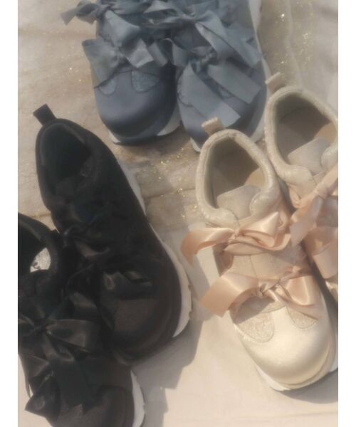 merry jenny（メリージェニー）の「ジャガードリボンスニーカー（スニーカー・レディース・ブラック/ピンク/ブルー・SMALL/MEDIUM/LARGE）」の13枚目の写真