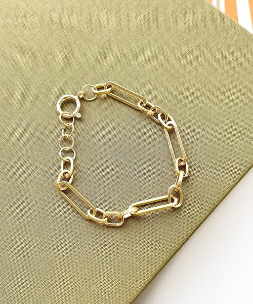 kutir（クティール）の「kutirlune／ミックスチェーンブレスレット（ブレスレット・レディース・シルバー/ゴールド・FREE）」の2枚目の写真