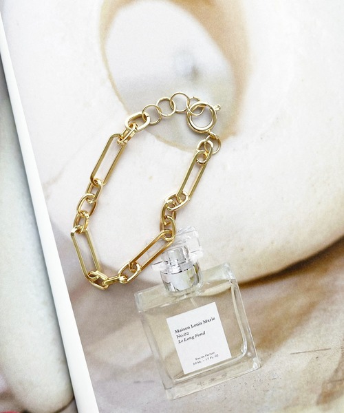 kutir（クティール）の「kutirlune／ミックスチェーンブレスレット（ブレスレット・レディース・シルバー/ゴールド・FREE）」の6枚目の写真