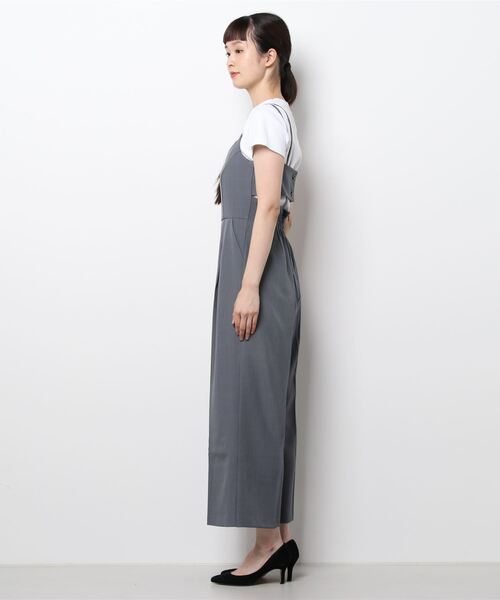 mysty woman（ミスティウーマン）の「バックデザインサロペット 218380（サロペット/オーバーオール・レディース・アイボリー/ブラウン/チャコール・FREE）」の7枚目の写真