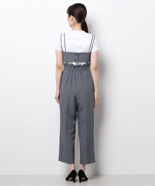 mysty woman（ミスティウーマン）の「バックデザインサロペット 218380（サロペット/オーバーオール・レディース・アイボリー/ブラウン/チャコール・FREE）」の11枚目の写真