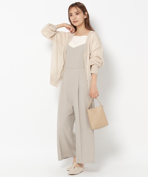 mysty woman（ミスティウーマン）の「バックデザインサロペット 218380（サロペット/オーバーオール・レディース・アイボリー/ブラウン/チャコール・FREE）」の12枚目の写真