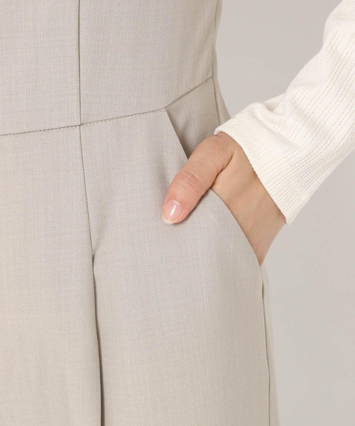 mysty woman（ミスティウーマン）の「バックデザインサロペット 218380（サロペット/オーバーオール・レディース・アイボリー/ブラウン/チャコール・FREE）」の13枚目の写真