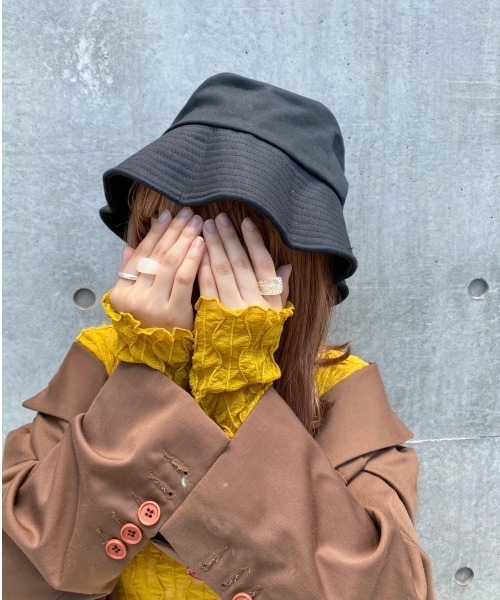 nemne store（ネンネストア）の「【accessory】気分屋さんのウネウネバケットハット（ハット・レディース・ブラック/アイボリー・F）」の11枚目の写真