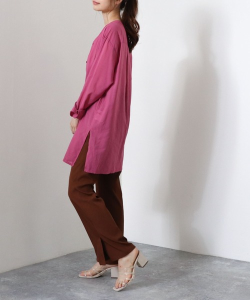 archives（アルシーヴ）の「サイドスリットセミフレアパンツ（その他パンツ・レディース・ローズ/ミント/モカ/グレイッシュベージュ・MEDIUM）」の18枚目の写真