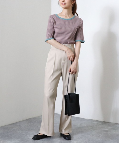 archives（アルシーヴ）の「サイドスリットセミフレアパンツ（その他パンツ・レディース・ローズ/ミント/モカ/グレイッシュベージュ・MEDIUM）」の5枚目の写真