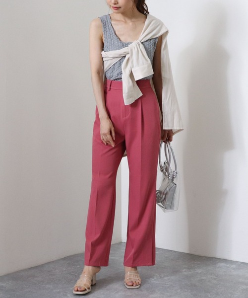 archives（アルシーヴ）の「サイドスリットセミフレアパンツ（その他パンツ・レディース・ローズ/ミント/モカ/グレイッシュベージュ・MEDIUM）」の19枚目の写真