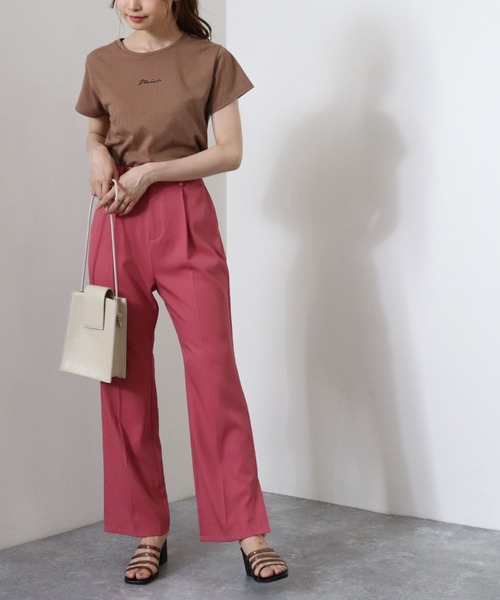 archives（アルシーヴ）の「サイドスリットセミフレアパンツ（その他パンツ・レディース・ローズ/ミント/モカ/グレイッシュベージュ・MEDIUM）」の22枚目の写真