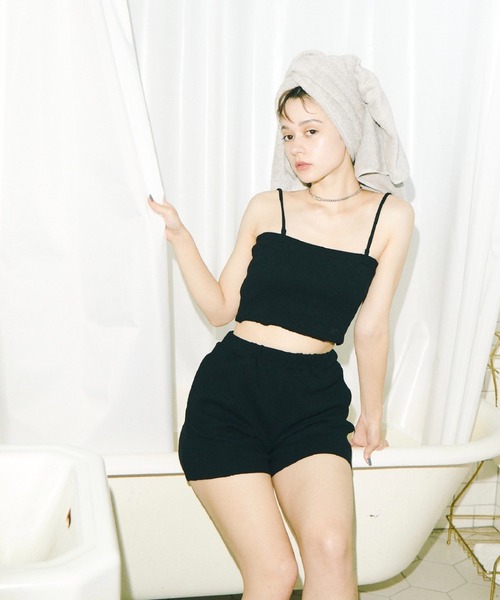 WHO'S WHO gallery（フーズフーギャラリー）の「【SLOPPY/スロッピー】ショートパンツ（その他パンツ・レディース・ブラウン/サックスブルー/ミント/オートミール/ブラック・FREE）」の11枚目の写真