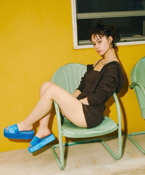 WHO'S WHO gallery（フーズフーギャラリー）の「【SLOPPY/スロッピー】ショートパンツ（その他パンツ・レディース・ブラウン/サックスブルー/ミント/オートミール/ブラック・FREE）」の19枚目の写真