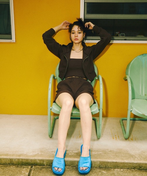 WHO'S WHO gallery（フーズフーギャラリー）の「【SLOPPY/スロッピー】ショートパンツ（その他パンツ・レディース・ブラウン/サックスブルー/ミント/オートミール/ブラック・FREE）」の21枚目の写真