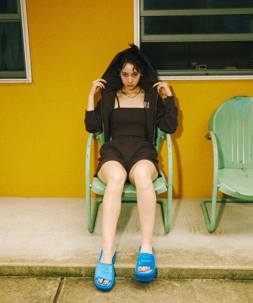 WHO'S WHO gallery（フーズフーギャラリー）の「【SLOPPY/スロッピー】ショートパンツ（その他パンツ・レディース・ブラウン/サックスブルー/ミント/オートミール/ブラック・FREE）」の22枚目の写真