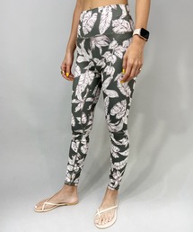 Ungrid（アングリッド）の「【ムラサキスポーツ別注】UNGRID/アングリッド 水陸両用  リーフ柄/くすみカラー/ ハイウエストレギンス/セットアップ対応   61313（レギンス/スパッツ）」