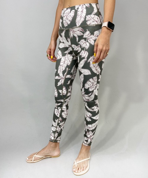 ムラサキスポーツ別注 Ungrid アングリッド 水陸両用 リーフ柄 くすみカラー ハイウエストレギンス セットアップ対応 レギンス スパッツ Ungrid アングリッド のファッション通販 Zozotown