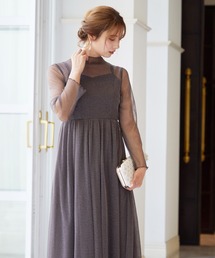 kana（カナ）の「ラメチュール フレア メロウ ワンピース パーティー  