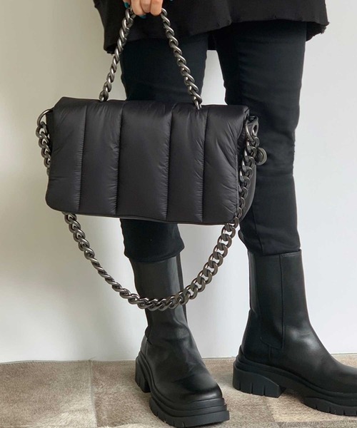 ASH（アッシュ）の「【FLORA NYLON】ナイロンハンドバック（ハンドバッグ・レディース・ブラック/グリーン/パープル・ONE SIZE）」の2枚目の写真