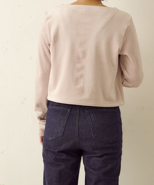 TERRITOIRE(テリトワール)の「ベロアチビカーディガン(カーディガン/ボレロ・レディース・ネイビー/ブラウン/グレー/ピンク/アイボリー・FREE)」の12枚目の写真