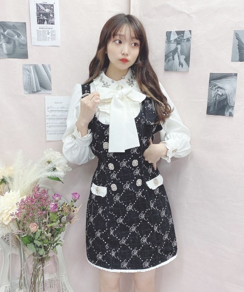 Swankiss（スワンキス）の「TS SK stitching O/P（ワンピース・レディース・グレー/ピンク/ブラック・FREE）」の12枚目の写真