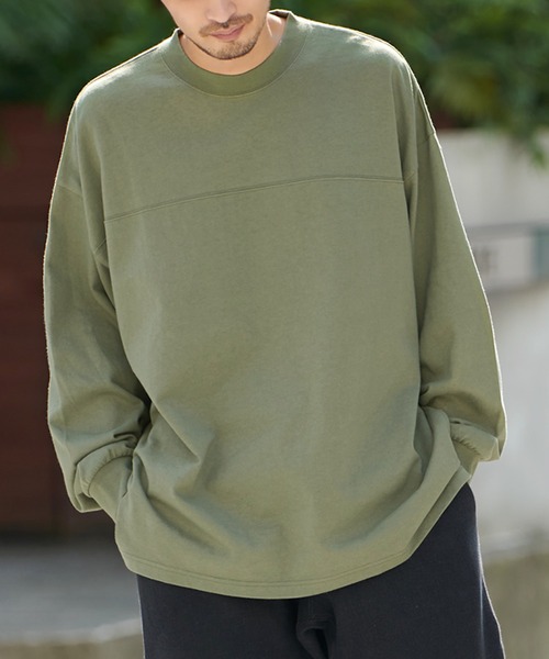 coca（coca）（コカ）の「＼＼新色登場／／メンズ 10sフットボールロンTee（Tシャツ/カットソー・メンズ・ホワイト/ブラック/カーキ/ピンク・L/M）」の3枚目の写真