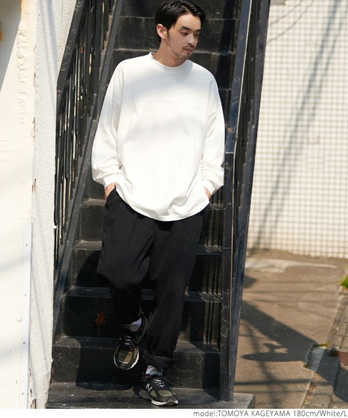 coca（coca）（コカ）の「＼＼新色登場／／メンズ 10sフットボールロンTee（Tシャツ/カットソー・メンズ・ホワイト/ブラック/カーキ/ピンク・L/M）」の5枚目の写真