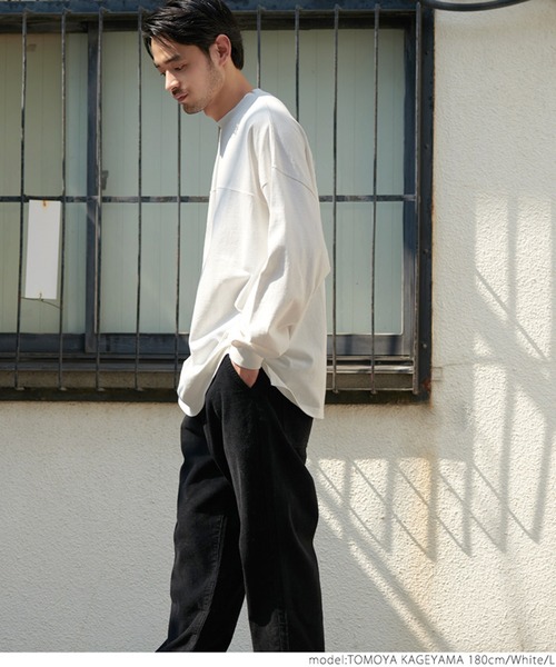 coca（coca）（コカ）の「＼＼新色登場／／メンズ 10sフットボールロンTee（Tシャツ/カットソー・メンズ・ホワイト/ブラック/カーキ/ピンク・L/M）」の8枚目の写真