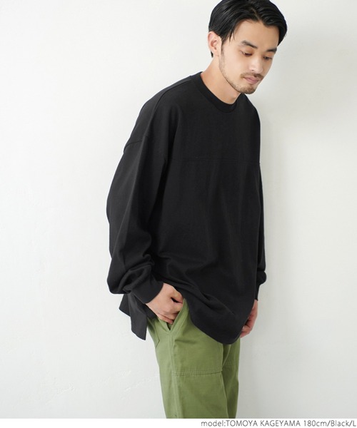 coca（coca）（コカ）の「＼＼新色登場／／メンズ 10sフットボールロンTee（Tシャツ/カットソー・メンズ・ホワイト/ブラック/カーキ/ピンク・L/M）」の14枚目の写真