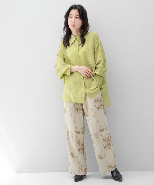 LOWRYS FARM(ローリーズファーム)の「ボカシガライージーパンツ 228654(その他パンツ・レディース・ブラウン/アイボリー・FREE)」の3枚目の写真