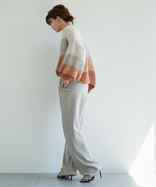 Maiami（マイアミ）の「【Maiami】モヘヤボンバーカーディガン（ニット/セーター・レディース・グレー/ベージュ・S/M）」の10枚目の写真