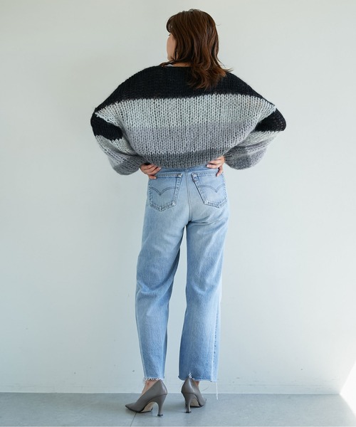 Maiami（マイアミ）の「【Maiami】モヘヤボンバーカーディガン（ニット/セーター・レディース・グレー/ベージュ・S/M）」の20枚目の写真