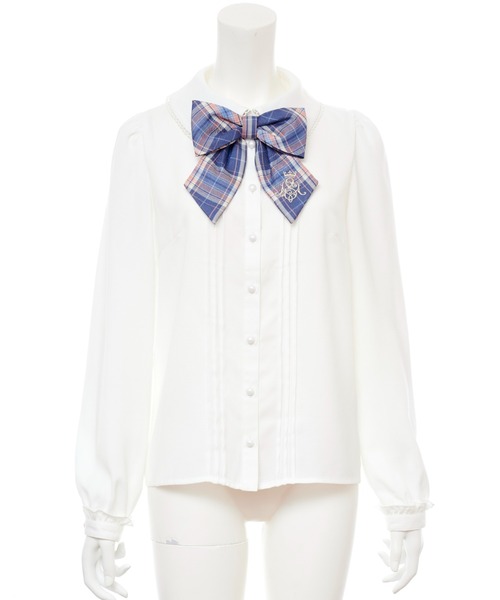 Secret Honey（シークレットハニー）の「リボンタイ付学生風ブラウス（シャツ/ブラウス・レディース・レッド/ピンク/ブルー系その他・MEDIUM）」の13枚目の写真