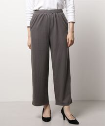 Samansa Mos2 blue | カットヘリンボーンジャカードパンツ(その他パンツ)