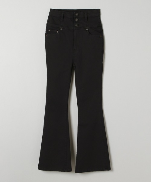 JEANASIS（ジーナシス）の「ハイウエストシルキーフレアデニム/239353（デニムパンツ・レディース・ネイビー/ブルー/ブラック/スミクロ・MEDIUM/LARGE/SMALL）」の14枚目の写真