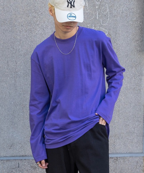 United Athle(ユナイテッドアスレ)の「袖リブ無しでストンとこなれ感【United Athle】cotton long sleeve t-shirt / コットン ロングスリーブTシャツ ロンT 5.6オンス ビッグシルエット ヘビーウェイト 5010(Tシャツ/カットソー・メンズ・ホワイト/ミックスグレー/ナチュラル/ネイビー/ブラック/ダークブラウン/ライトグリーン/パープル/カーキ/ライトオリーブ/チャコールグレー/ライトブルー/ベビーピンク/レッド・L/M/XL/XXL/S)」の12枚目の写真