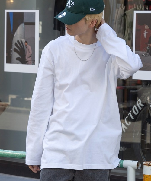 United Athle(ユナイテッドアスレ)の「袖リブ無しでストンとこなれ感【United Athle】cotton long sleeve t-shirt / コットン ロングスリーブTシャツ ロンT 5.6オンス ビッグシルエット ヘビーウェイト 5010(Tシャツ/カットソー・メンズ・ホワイト/ミックスグレー/ナチュラル/ネイビー/ブラック/ダークブラウン/ライトグリーン/パープル/カーキ/ライトオリーブ/チャコールグレー/ライトブルー/ベビーピンク/レッド・L/M/XL/XXL/S)」の18枚目の写真