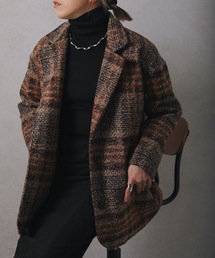 ap retro | チェック柄ショートコート(テーラードジャケット)