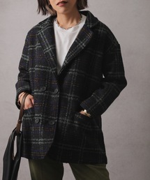 チェック柄ショートコート