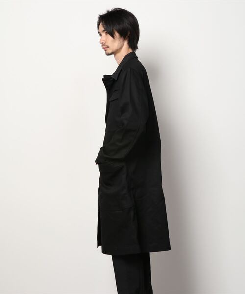 G-STAR RAW ヘビーウェイト ブラックデニム スリム トレンチコート S G-STAR（ジースター）の「PATCHED POCKET TRENCH/デニムトレンチコート