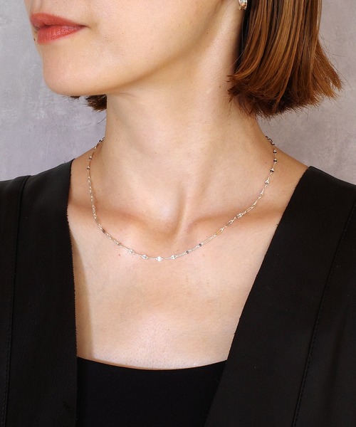 ISOLATION(アイソレーション)の「【ISOLATION / アイソレーション】 Silver925 Petal chain Necklace / ペタルチェーンネックレス(ネックレス・レディース・シルバー・40cm)」の4枚目の写真