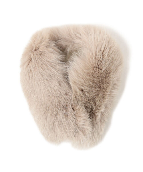 EFFE BEAMS(エッフェビームス)の「EFFE BEAMS / シャドーフォックス ティペット(ストール/ショール・レディース・ライトグレー/ベージュ・ONE SIZE)」の2枚目の写真