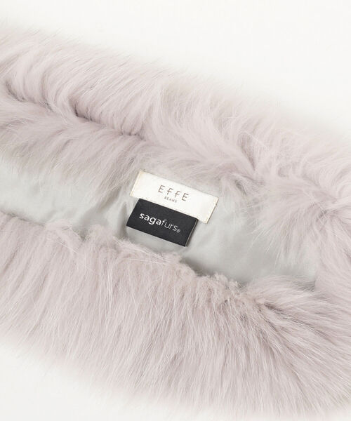 EFFE BEAMS(エッフェビームス)の「EFFE BEAMS / シャドーフォックス ティペット(ストール/ショール・レディース・ライトグレー/ベージュ・ONE SIZE)」の5枚目の写真