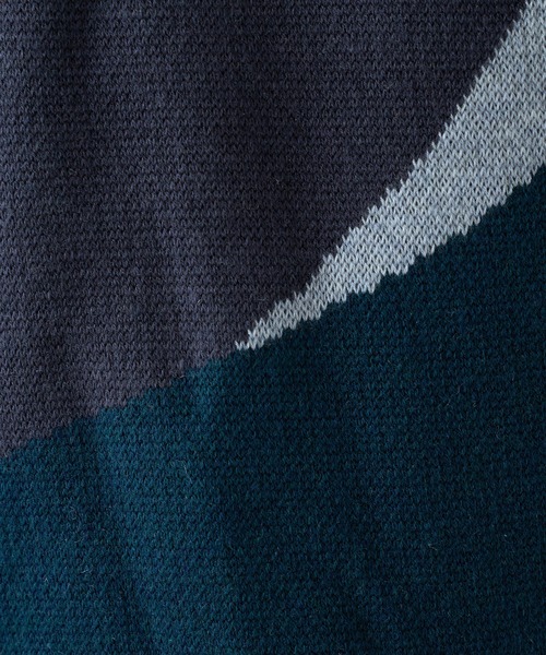 Lui's（ルイス）の「new noble柄ジャガード ビッグニット（ニット/セーター・メンズ・ブラック/グリーン・FREE）」の18枚目の写真