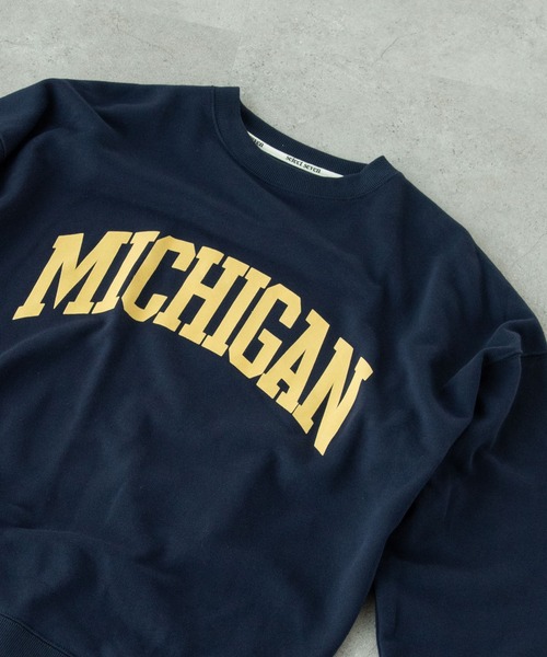 SEVENDAYS=SUNDAY（セブンデイズサンデイ）の「フロッキープリント裏毛スウェットB　＊（スウェット・レディース・ネイビー/杢グレー/アイボリー・L/M/S）」の3枚目の写真