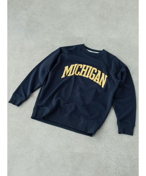 SEVENDAYS=SUNDAY（セブンデイズサンデイ）の「フロッキープリント裏毛スウェットB　＊（スウェット・レディース・ネイビー/杢グレー/アイボリー・L/M/S）」の6枚目の写真