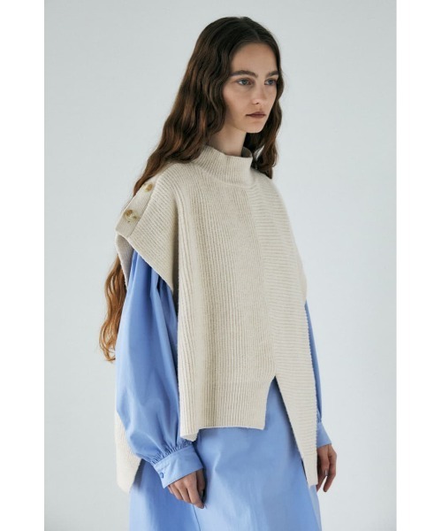 MOUSSY(マウジー)の「USEFUL KNIT ベスト(ニット/セーター・レディース・チャコールグレー/ブラック/アイボリー・FREE)」の14枚目の写真