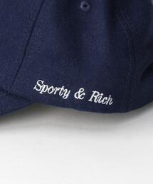 eri 様 SPORTY&RICH キャップ ブルー gadid anoniem ネイビー（紺）系 Sporty & Rich(スポーティーアンドリッチ