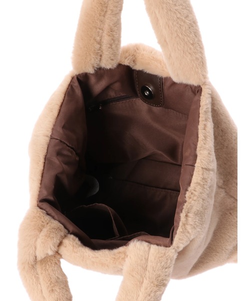 DURAS(デュラス)の「エコファーバッグ(トートバッグ・レディース・ベージュ/ブラック/レオパード・FREE)」の10枚目の写真