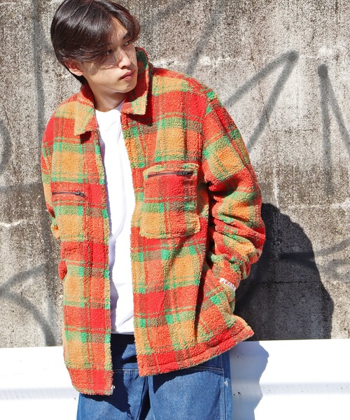 PLEASURES チェック柄アウター PLEASURES（プレジャー）の「PLEASURES/プレジャーズ SHERBERT ZIP