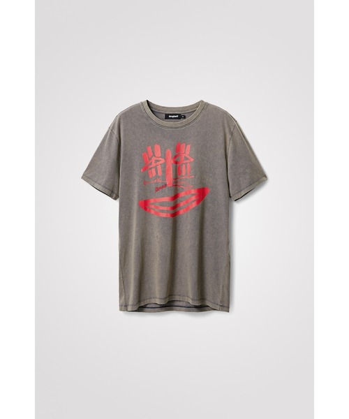 Desigual(デシグアル)の「ネコ科動物 Tシャツ(Tシャツ/カットソー・メンズ・ブラック/レッド・L/XL/S/M/XXL)」の9枚目の写真